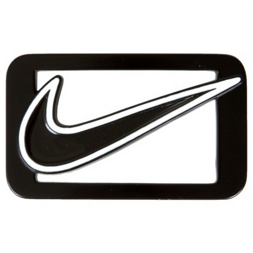 Nike Swoosh Logo Enamel Golf Belt Buckles Black/White eBay